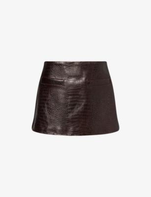 Rory Croc-Effect Leather Mini Skirt by FRANKIE SHOP