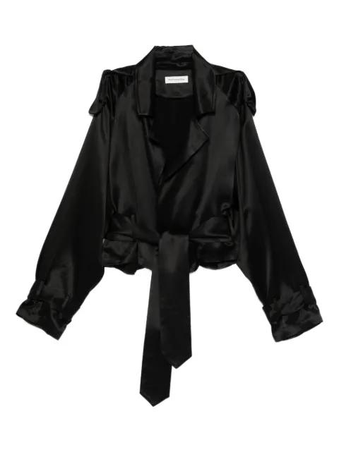 Simona satin belted blouse by FRANKIE SHOP
