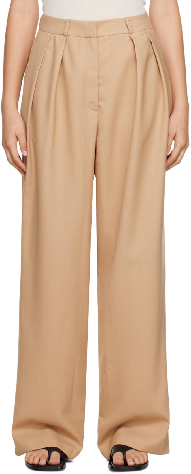 Tan Tansy Trousers by FRANKIE SHOP