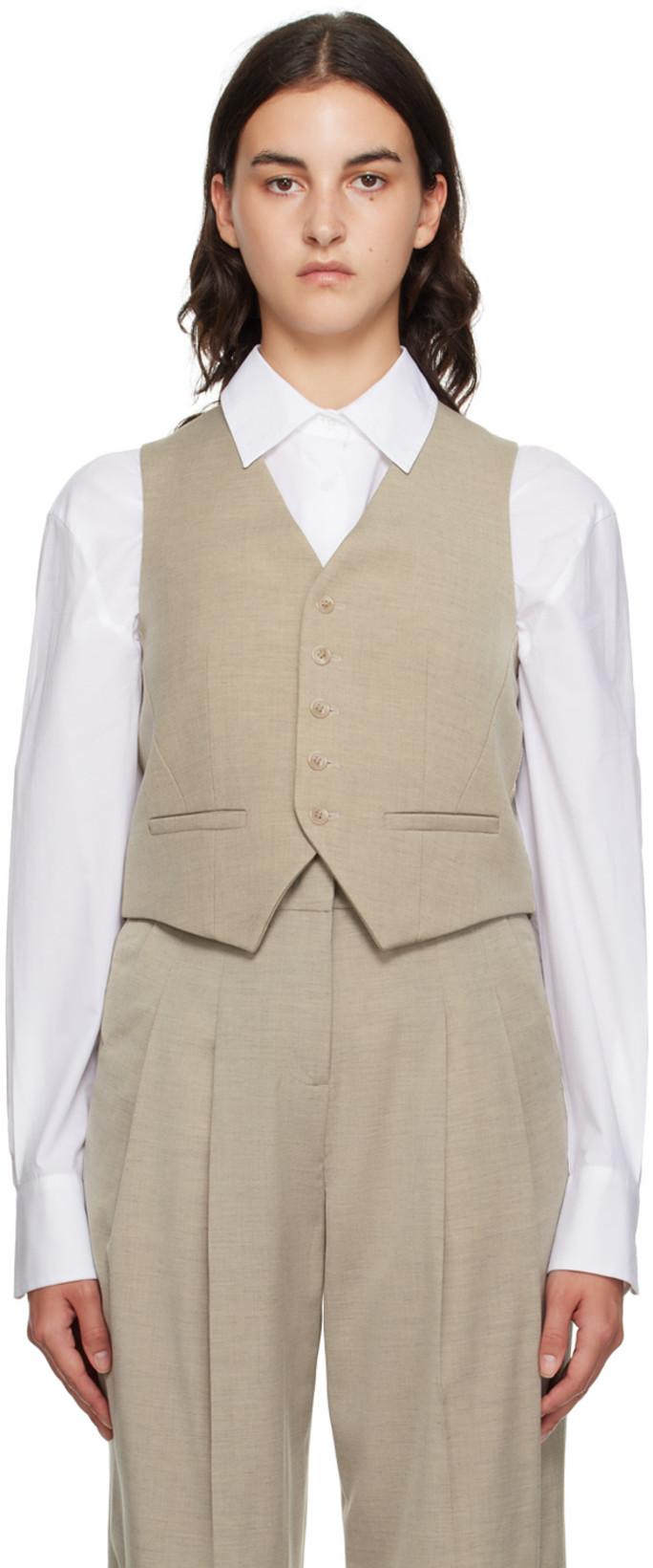 Taupe Gelso Vest by FRANKIE SHOP
