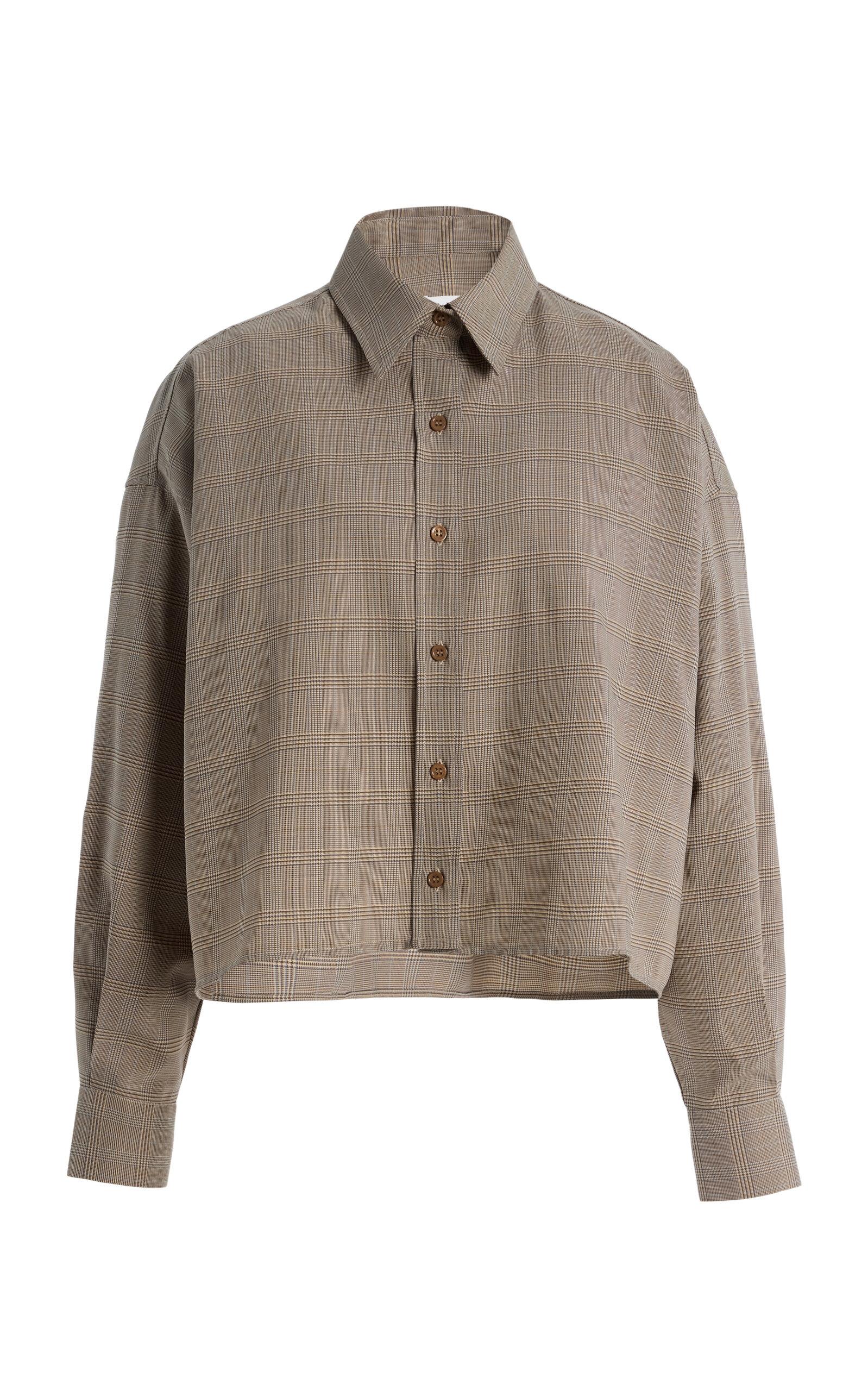 The Frankiehop Arlen Plaid Wool-Blend Boxyhirt - Moda Operandi by FRANKIE SHOP