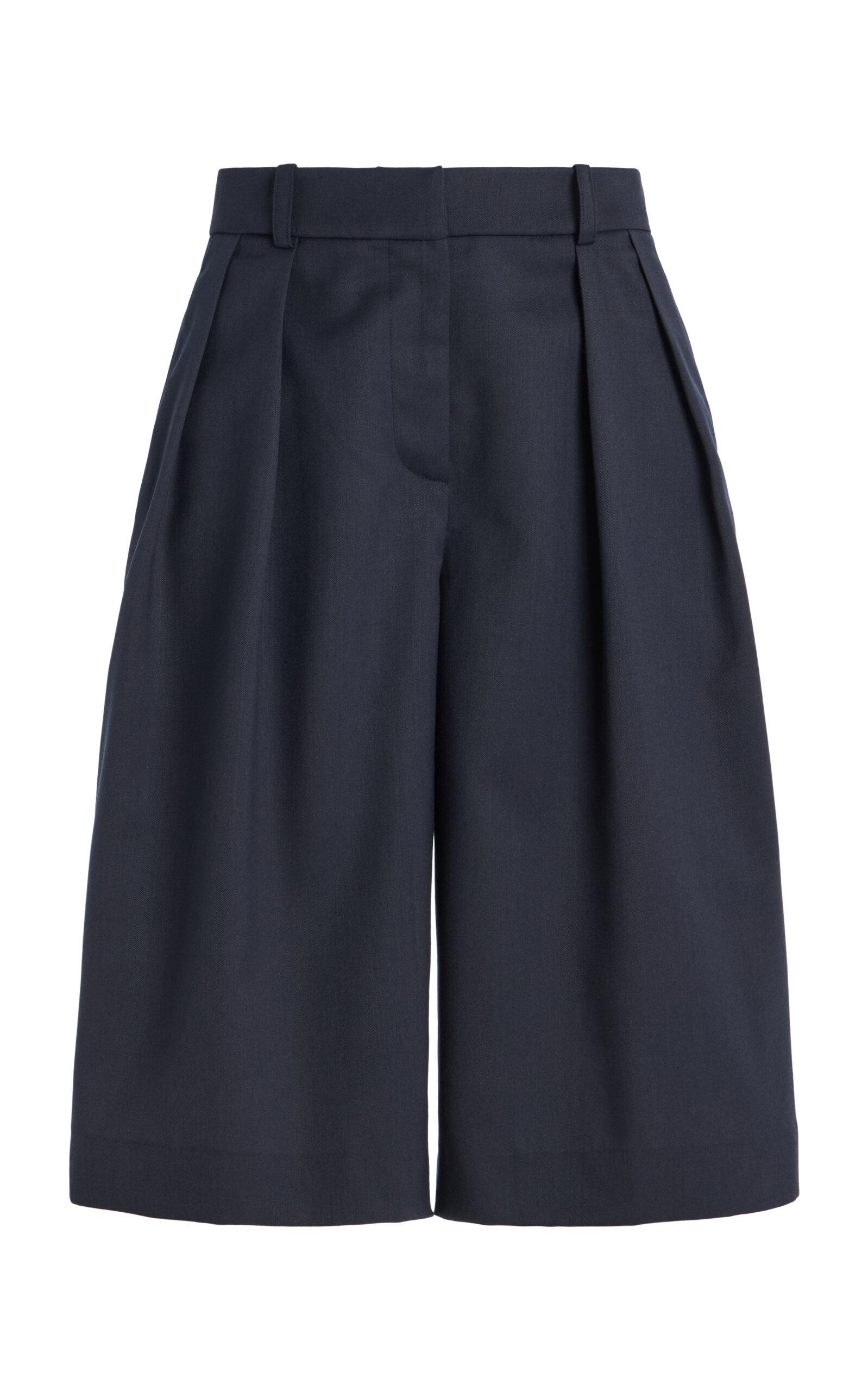 The Frankiehop - Bilbao Pleated Linen-Blend Bermudahorts - Black - - Moda Operandi by FRANKIE SHOP The Frankiehop - Bilbao Pleated Linen-Blend Bermudahorts - Black - - Moda Operandi by FRANKIE SHOP