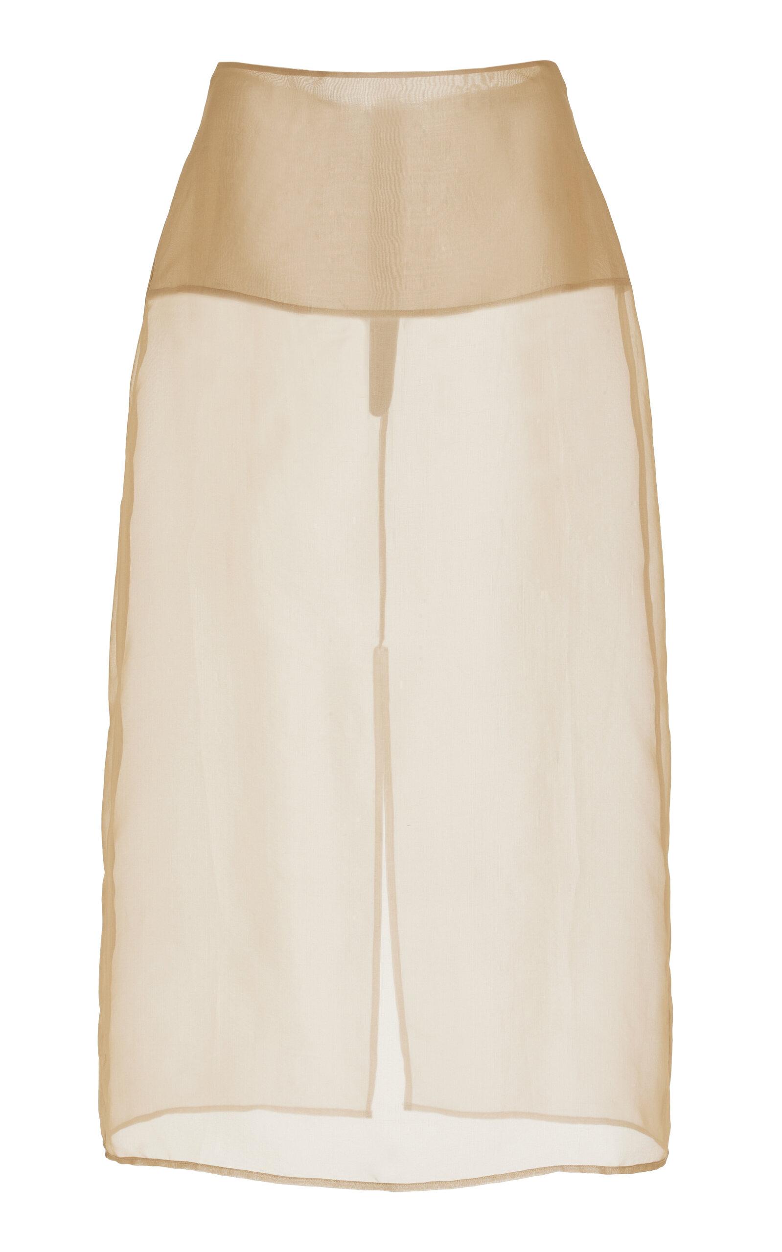 The Frankiehop Exclusive Periilk-Blend Chiffon Midikirt - Moda Operandi by FRANKIE SHOP