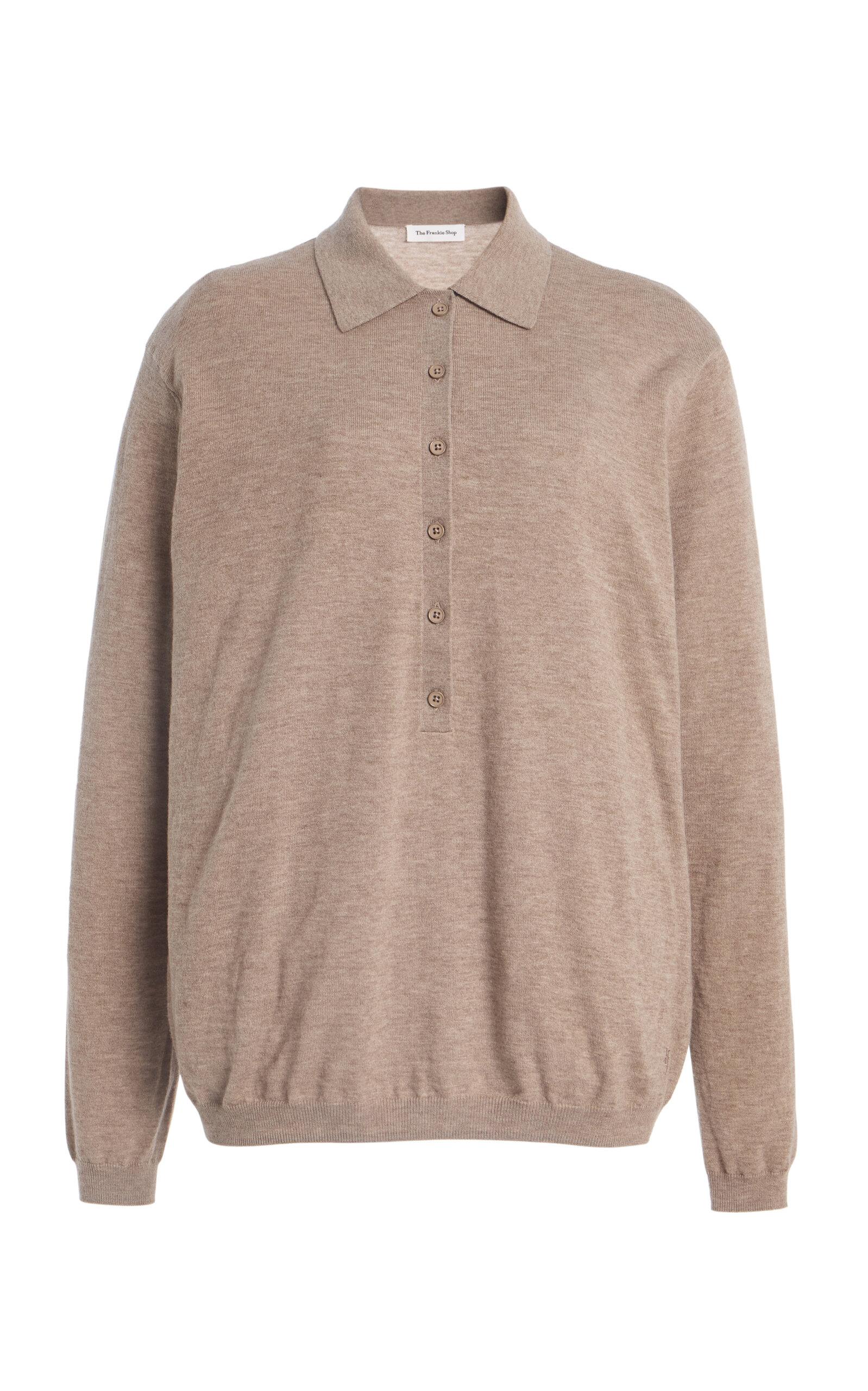 The Frankiehop Tala Knit Wool-Blend Polohirt - Moda Operandi by FRANKIE SHOP