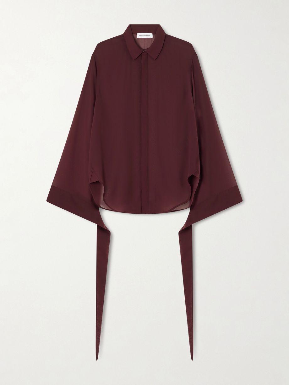Verlin tie-detailed chiffon shirt by FRANKIE SHOP