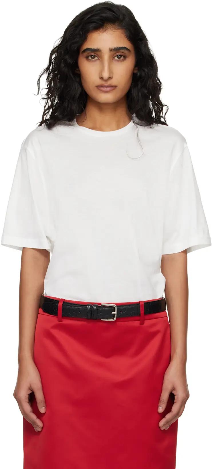 White Harper Soft Organic T-shirt by FRANKIE SHOP