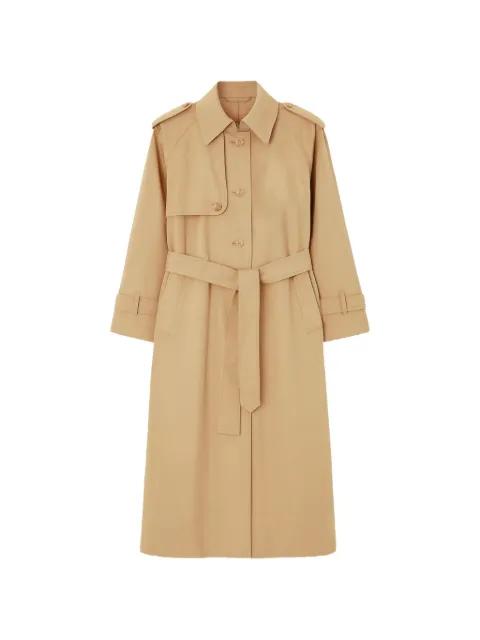 buttoned belted coat by FRANKIE SHOP