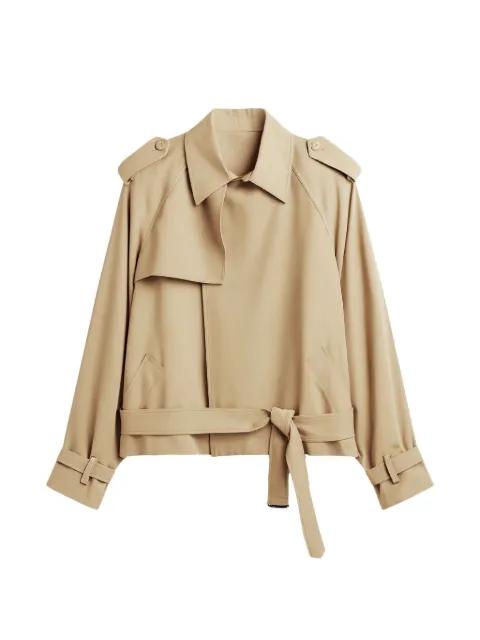 buttoned belted coat by FRANKIE SHOP