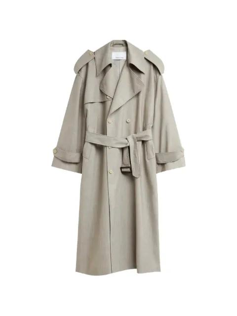 double-breasted belted coat by FRANKIE SHOP