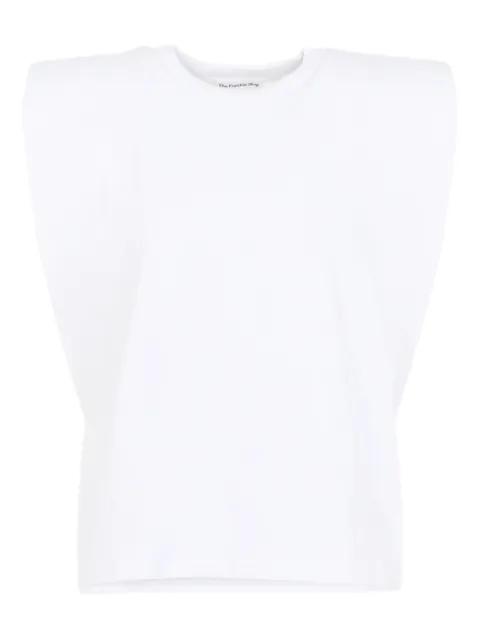 padded-shoulder T-shirt by FRANKIE SHOP
