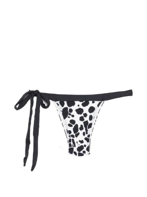 Coco tie-detail pattern bikini bottom by FRANKIES BIKINIS