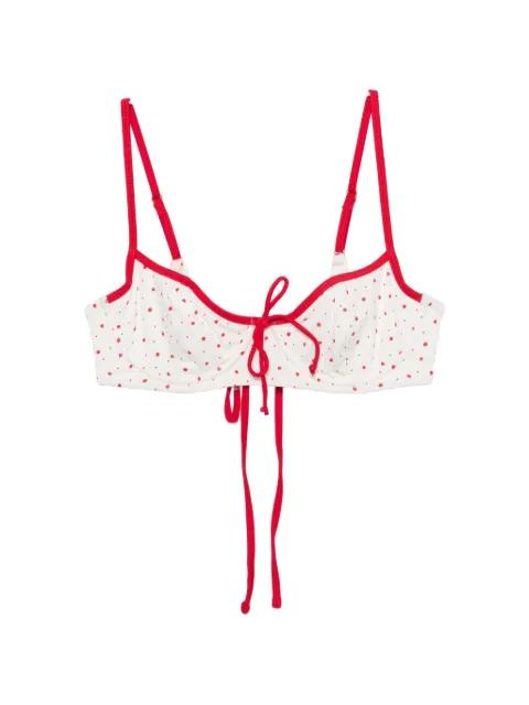 Cola strawberry-print underwired bikini top by FRANKIES BIKINIS