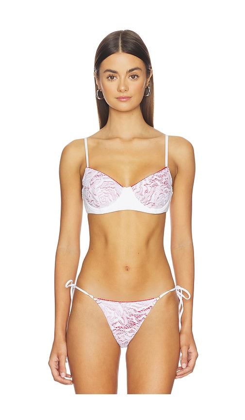 Frankies Bikinis Autumn Lace Top in White by FRANKIES BIKINIS