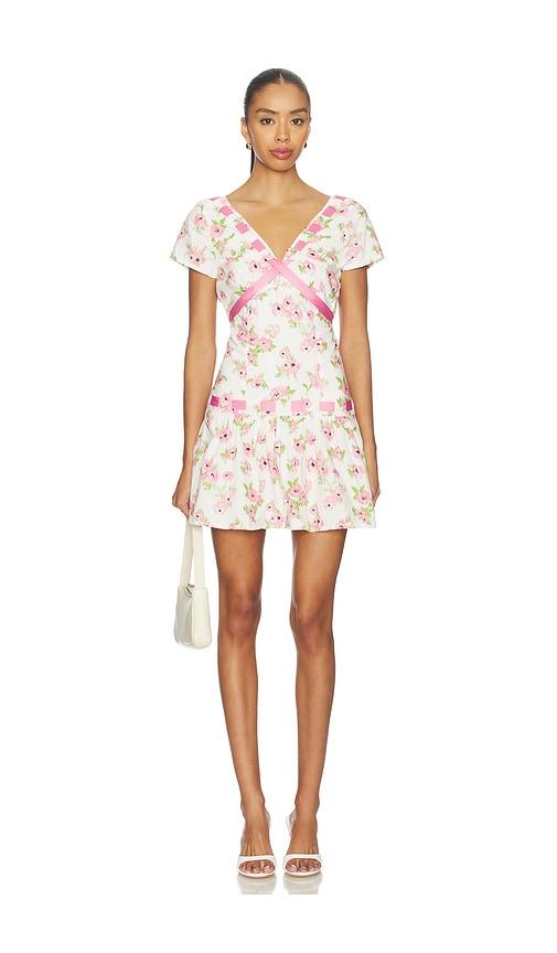 Frankies Bikinis Belladonna Poplin Mini Dress in White by FRANKIES BIKINIS