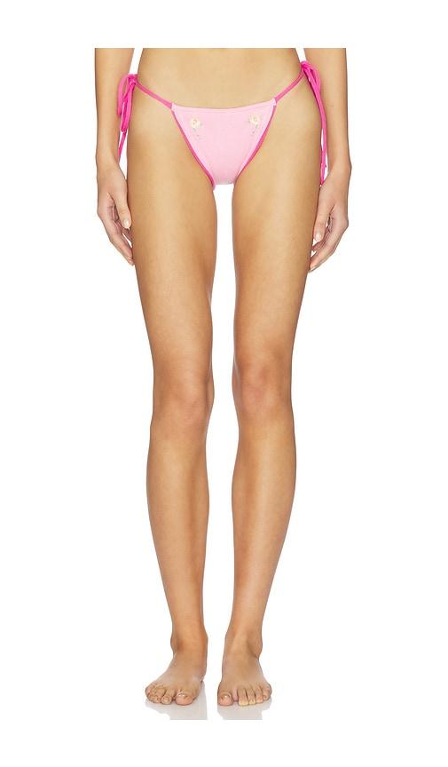 Frankies Bikinis Divine Knit Bottom in Pink by FRANKIES BIKINIS