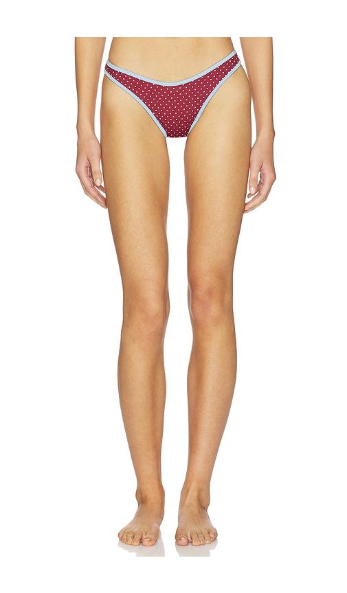 Frankies Bikinis Dove Bottom in Burgundy by FRANKIES BIKINIS