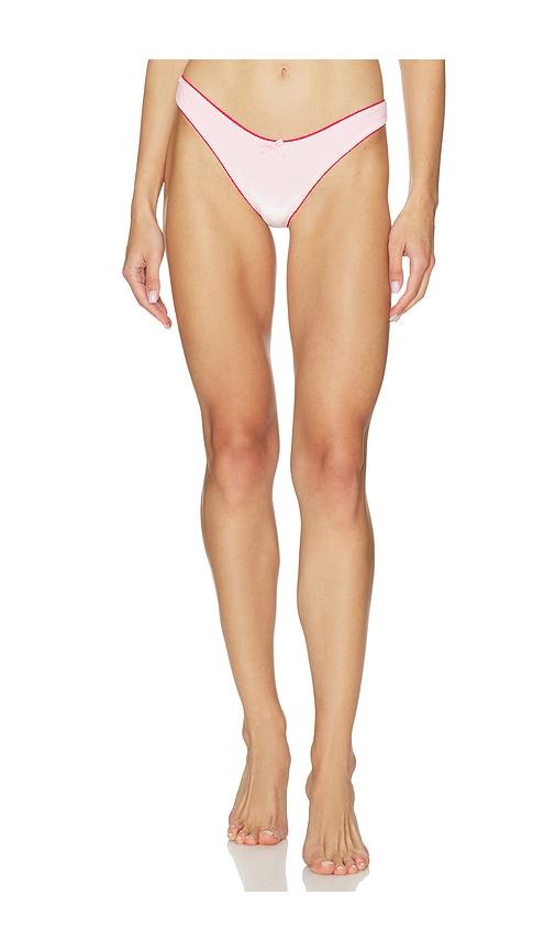 Frankies Bikinis Dove Velvet Bikini Bottom in Pink by FRANKIES BIKINIS