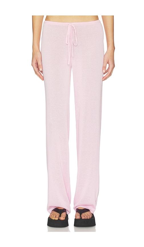 Frankies Bikinis Ela Knit Pant in Pink by FRANKIES BIKINIS