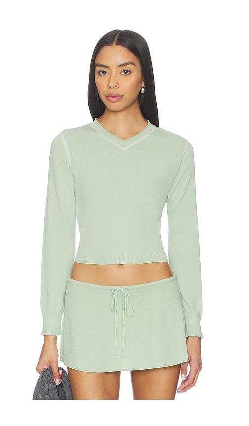 Frankies Bikinis Eli Knit Sweater in Mint by FRANKIES BIKINIS
