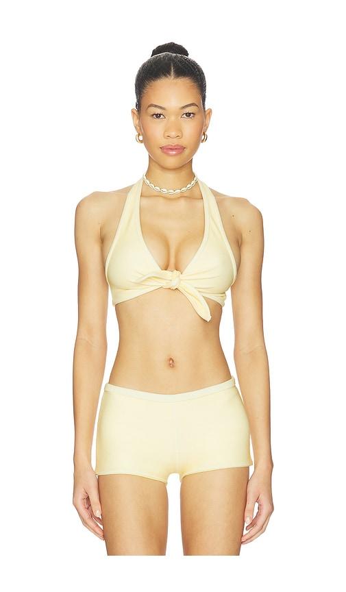 Frankies Bikinis Jayne Terry Top in Lemon by FRANKIES BIKINIS