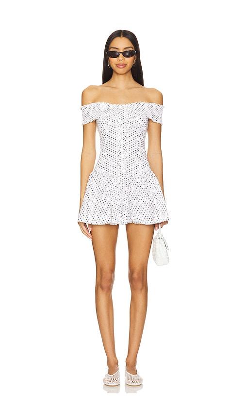 Frankies Bikinis Mae Mini Dress in White by FRANKIES BIKINIS