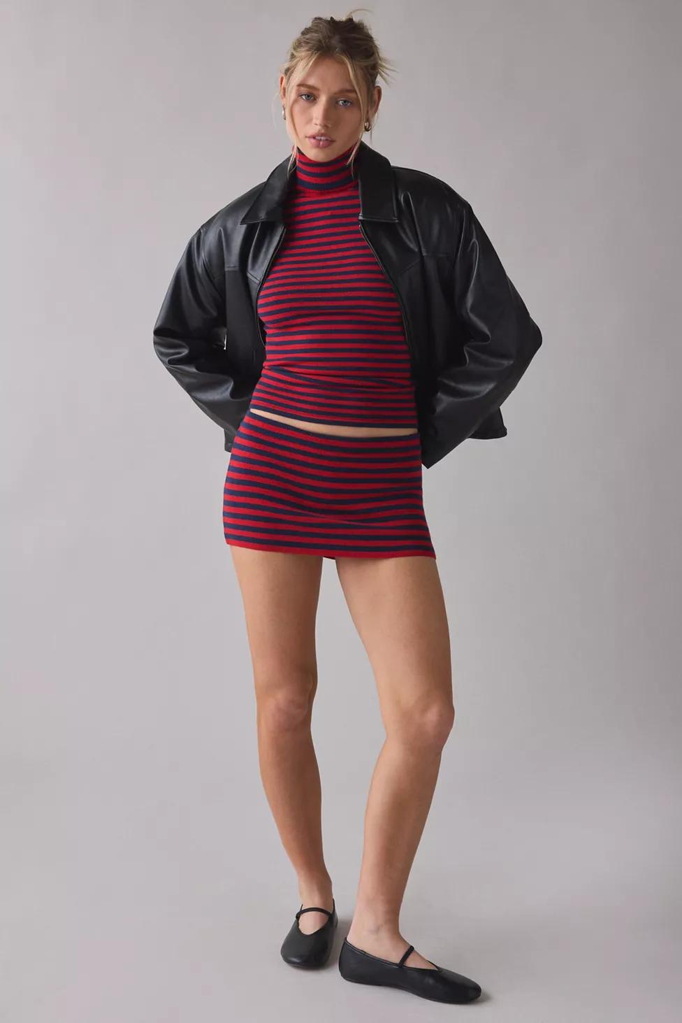 Frankies Bikinis Marialla Sunday Stripe Mini Skort by FRANKIES BIKINIS