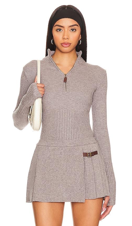 Frankies Bikinis Maverick Cloud Knit Sweater in Grey by FRANKIES BIKINIS