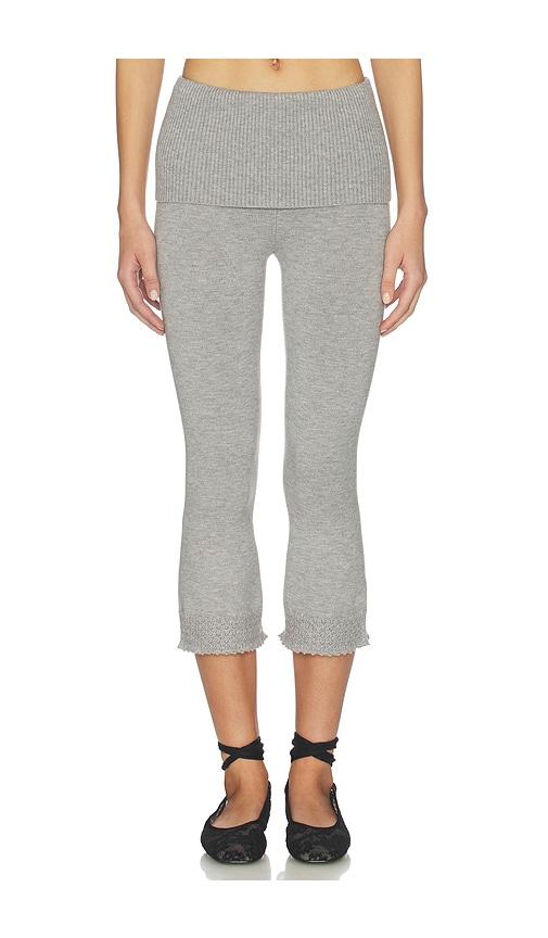 Frankies Bikinis Milo Cloud Knit Capri in Grey by FRANKIES BIKINIS