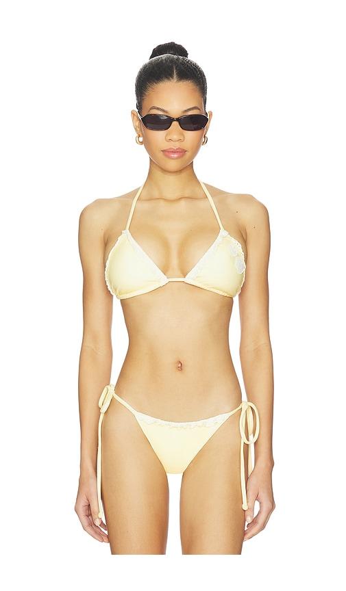 Frankies Bikinis Nick Terry Top in Lemon by FRANKIES BIKINIS