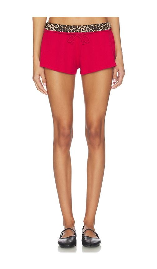 Frankies Bikinis Noah Thermal Short in Red by FRANKIES BIKINIS