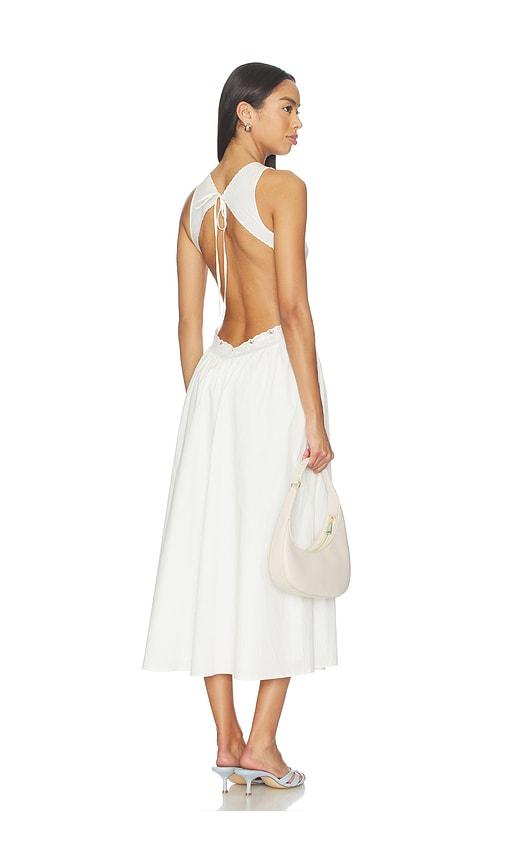 Frankies Bikinis Soleil Cotton Midi Dress in White by FRANKIES BIKINIS