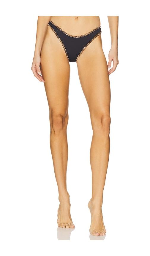Frankies Bikinis x Bella Hadid Dove Bikini Bottom in Black by FRANKIES BIKINIS