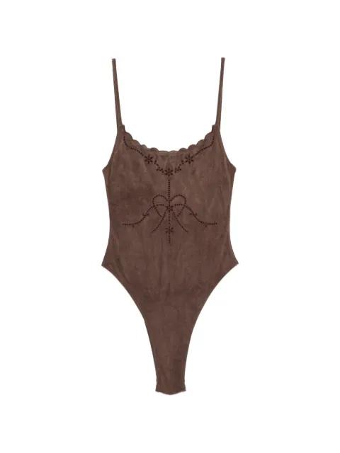 Juliet scalloped embroidered swimsuit by FRANKIES BIKINIS