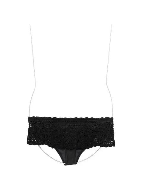 Shelly crochet-knit bikini bottoms by FRANKIES BIKINIS
