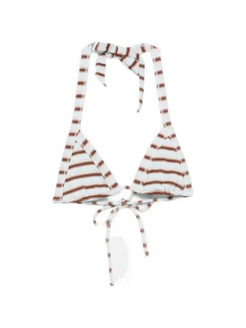 Taite Thermal striped bikini top by FRANKIES BIKINIS