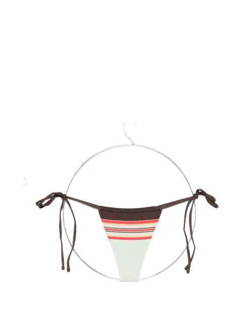 Tia striped tie-side bikini bottoms by FRANKIES BIKINIS
