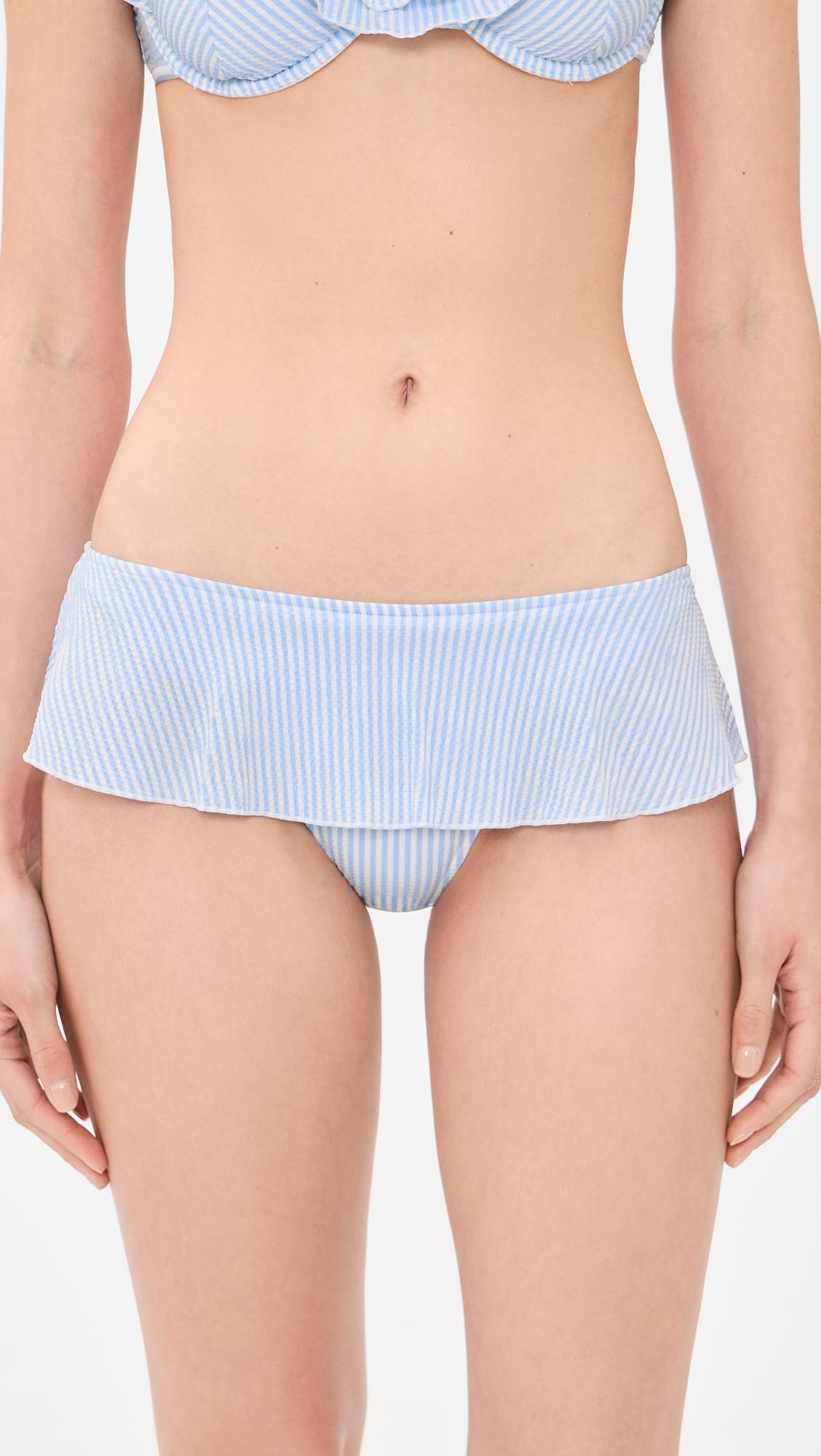 Venus Seersucker Bikini Bottoms by FRANKIES BIKINIS