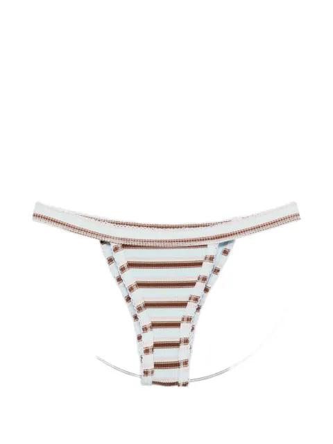 stripe-pattern bikini bottoms by FRANKIES BIKINIS
