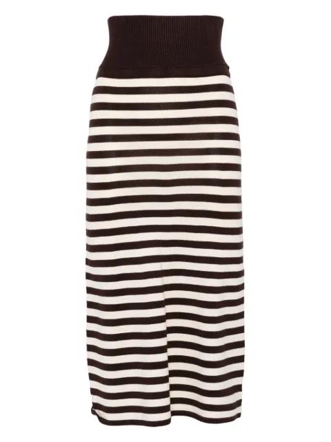 striped midi skirt by FRANKIES BIKINIS