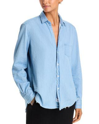 Cotton Printed Relaxed Button Up Shirt by FRANK&EILEEN