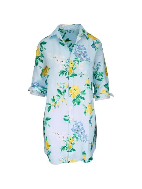 Mary floral-print shirt mini dress by FRANK&EILEEN
