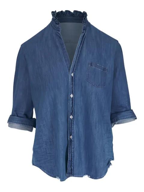 ruffled denim shirt by FRANK&EILEEN