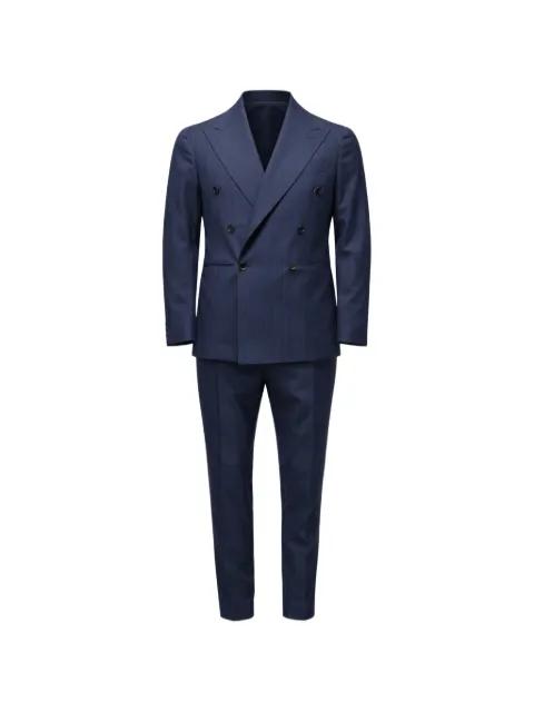 Beckham pinstriped double-breasted suit by FRANZESE COLLECTION
