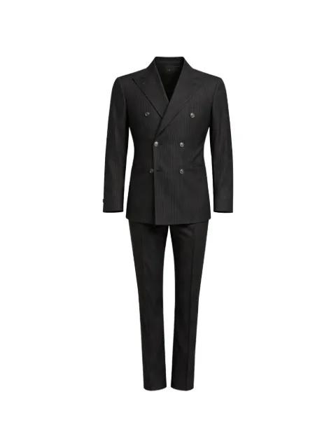 Brad Pitt pinstriped double-breasted suit by FRANZESE COLLECTION