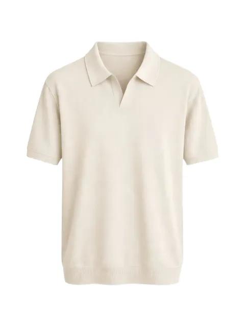 Gossip ribbed V-neck polo shirt by FRANZESE COLLECTION