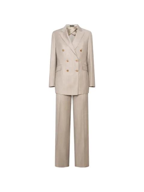 Lady Diana double-breasted pinstripe suit by FRANZESE COLLECTION