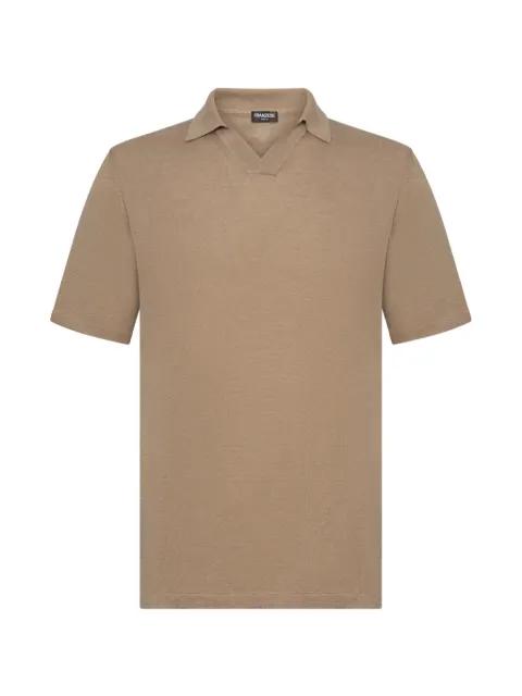 V-neck ribbed T-shirt by FRANZESE COLLECTION