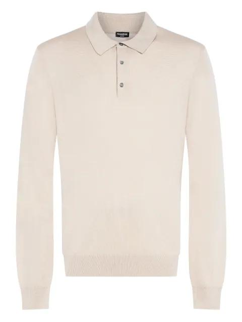 buttoned ribbed polo shirt by FRANZESE COLLECTION