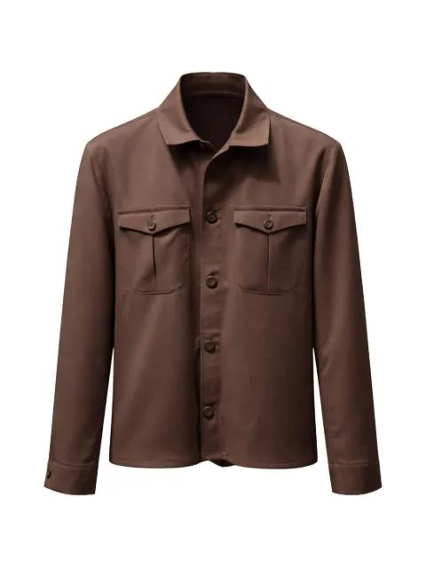 chest-pockets button-down jacket by FRANZESE COLLECTION