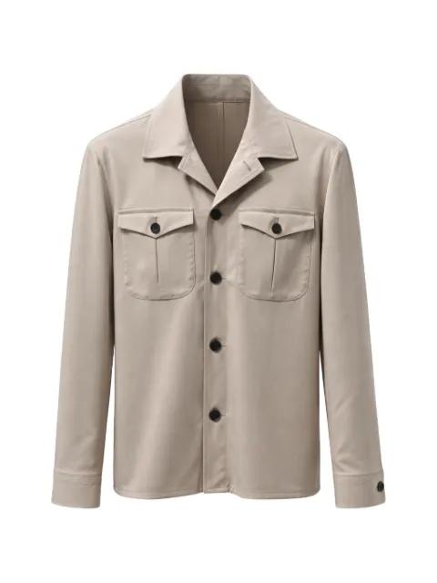 chest-pockets button-down jacket by FRANZESE COLLECTION